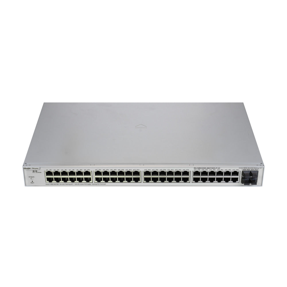 RUIJIE REYEE RG-NBS3200-48GT4XS-P-V2 Switch 48 Puertos RJ45 1Gb PoE/PoE+ 4P 10G SFP+ Apilable 370W