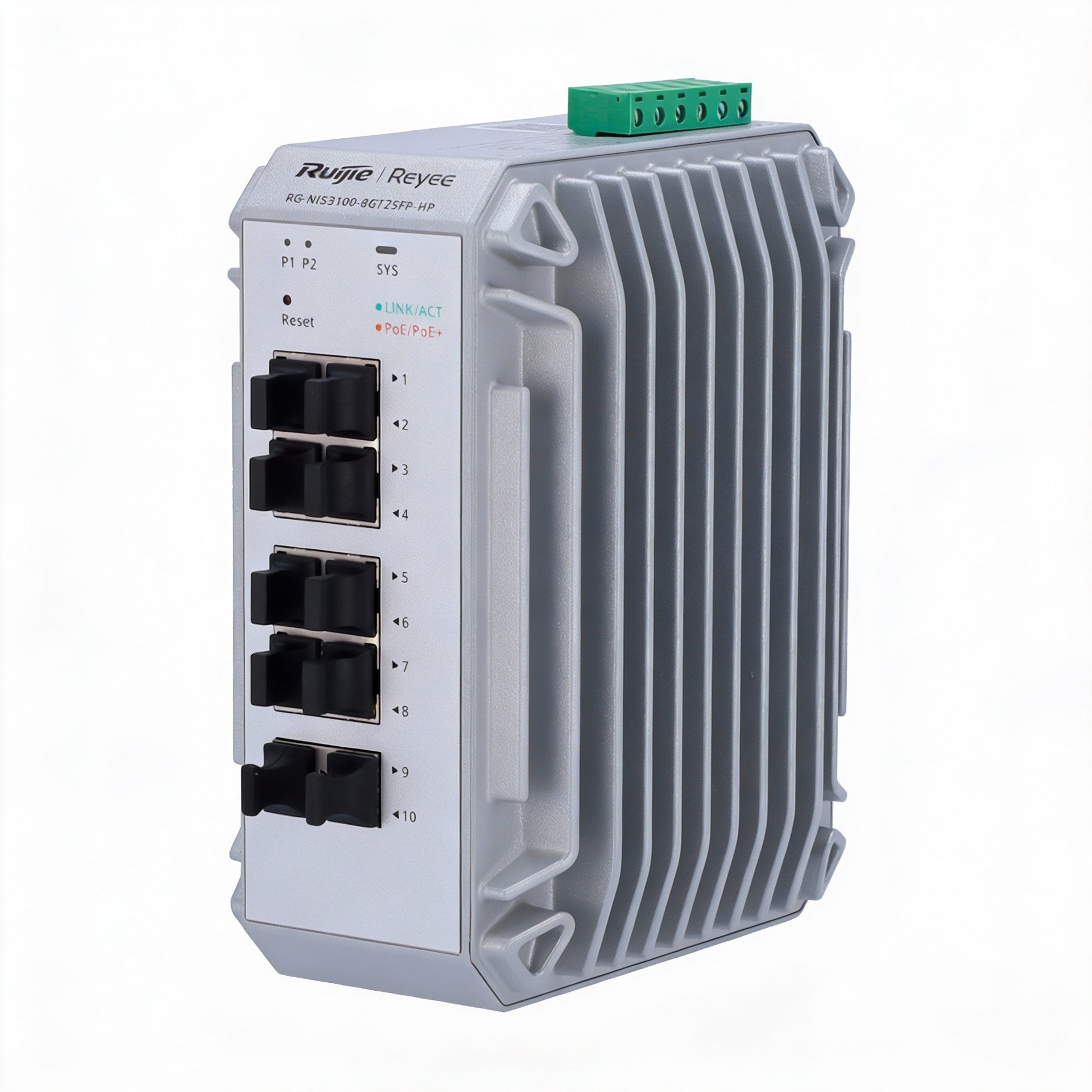 RUIJIE REYEE RG-NIS3100-8GT2SFP-HP Switch Industrial PoE 8 Puertos Gigabit + 2SFP
