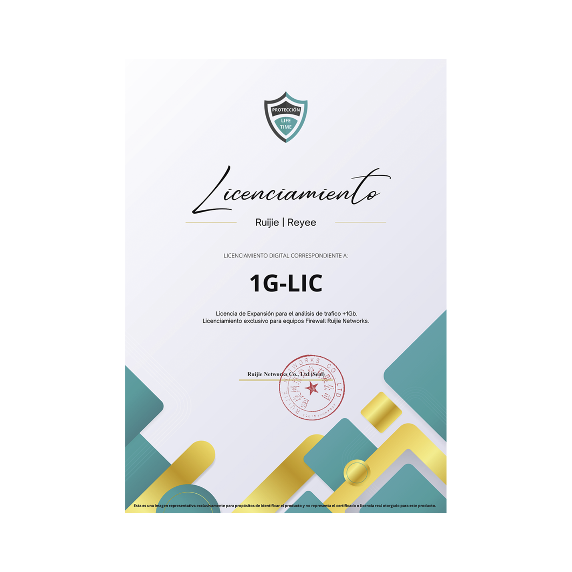 RUIJIE REYEE RG-WALL 1600-Z5100-S-LIS-E-1Y Licencia Firewall Empresarial de Alto Rendicimiento Anual