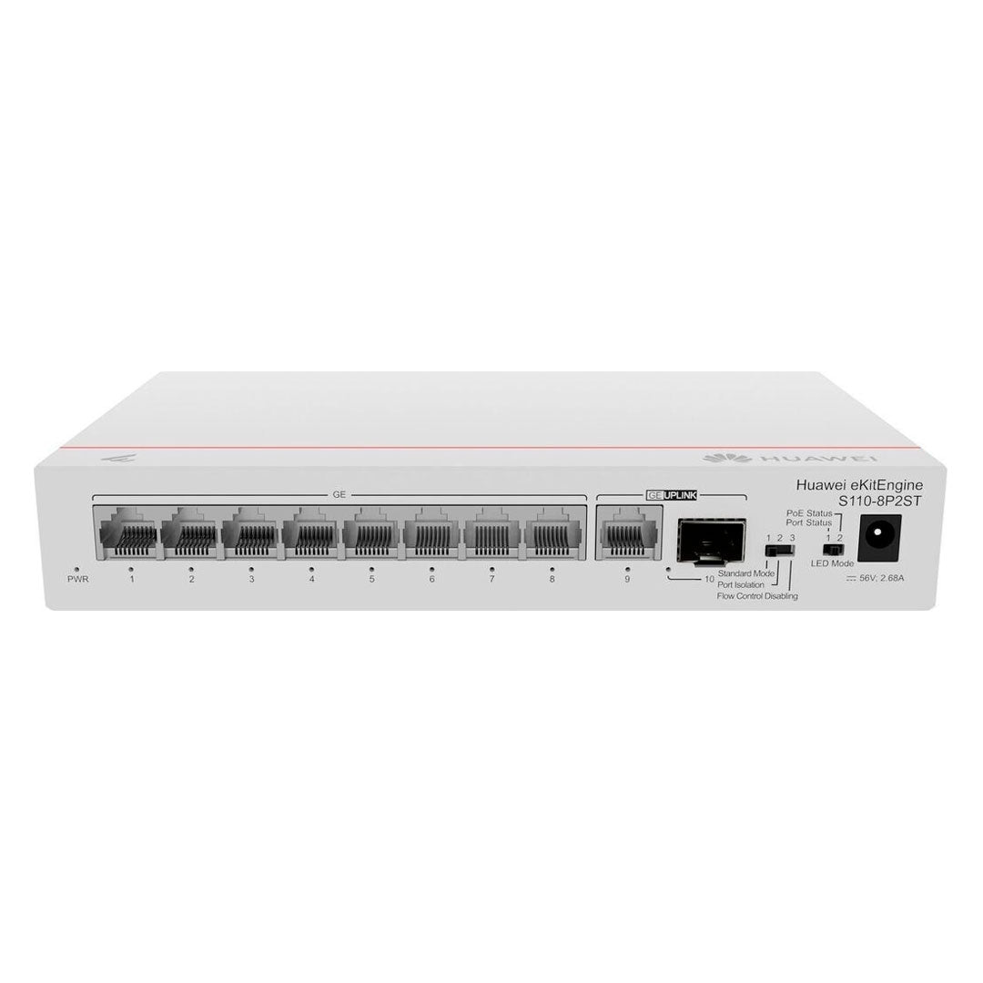 HUAWEI eKIT S110-8P2ST Switch PoE 8 Puertos Gigabit 2SFP 124W