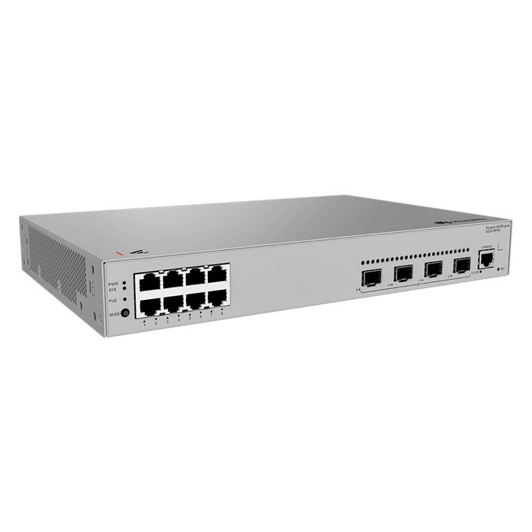 HUAWEI S220-8P4S Switch PoE 8 Puertos Gigabit 4SFP 125W Administrable L2