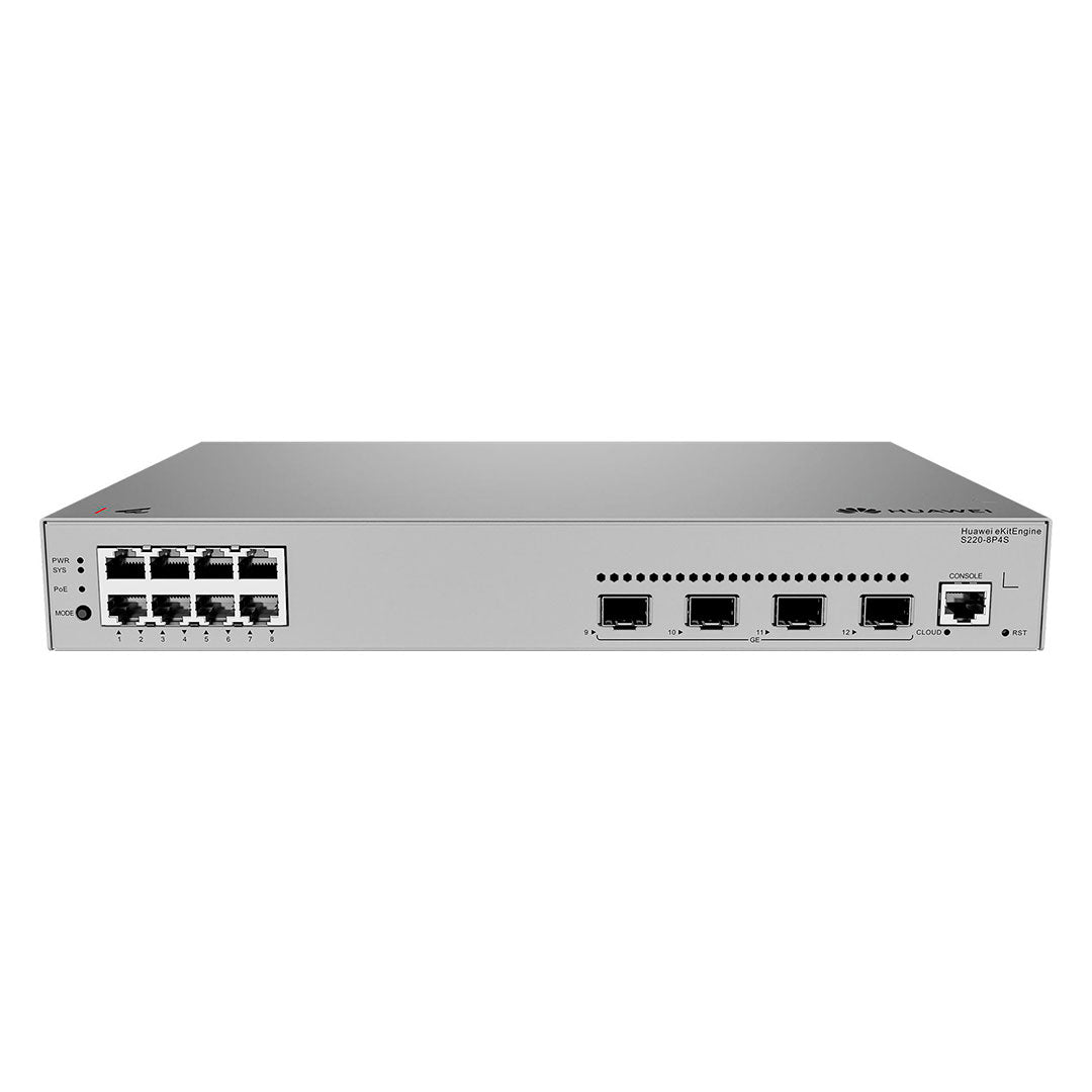 HUAWEI S220-8P4S Switch PoE 8 Puertos Gigabit 4SFP 125W Administrable L2