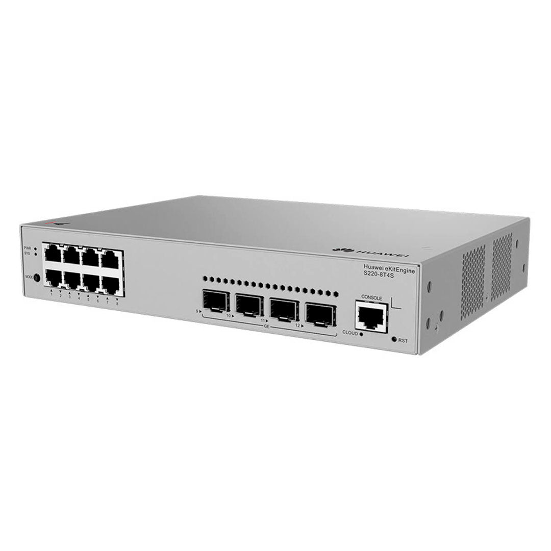 HUAWEI S220-8T4S Switch de Red 8 Puertos Gigabit 4SFP, L2 Administrable