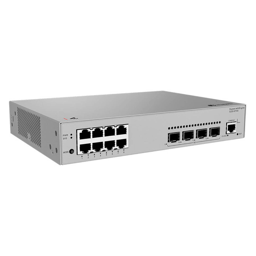 HUAWEI S220-8T4S Switch de Red 8 Puertos Gigabit 4SFP, L2 Administrable