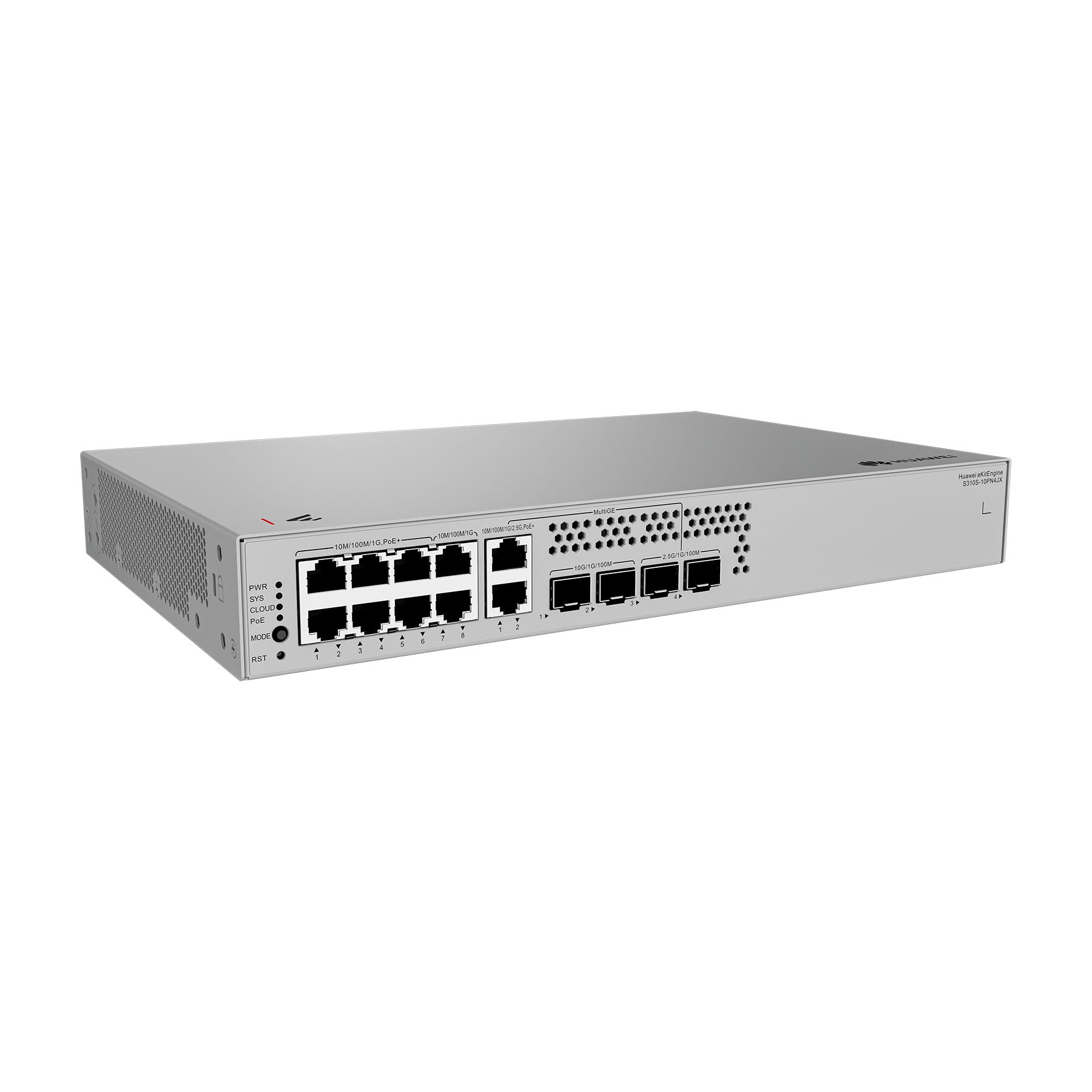 HUAWEI S310S-8P4JX Switch PoE 8 Puertos, 128W 2SFP+ 10G 2SFP, 2.5G Administrable L2