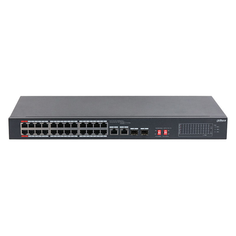 DAHUA S3226-24ET-240 Switch de escritorio no administrado de 26 puertos con PoE de 24 puertos