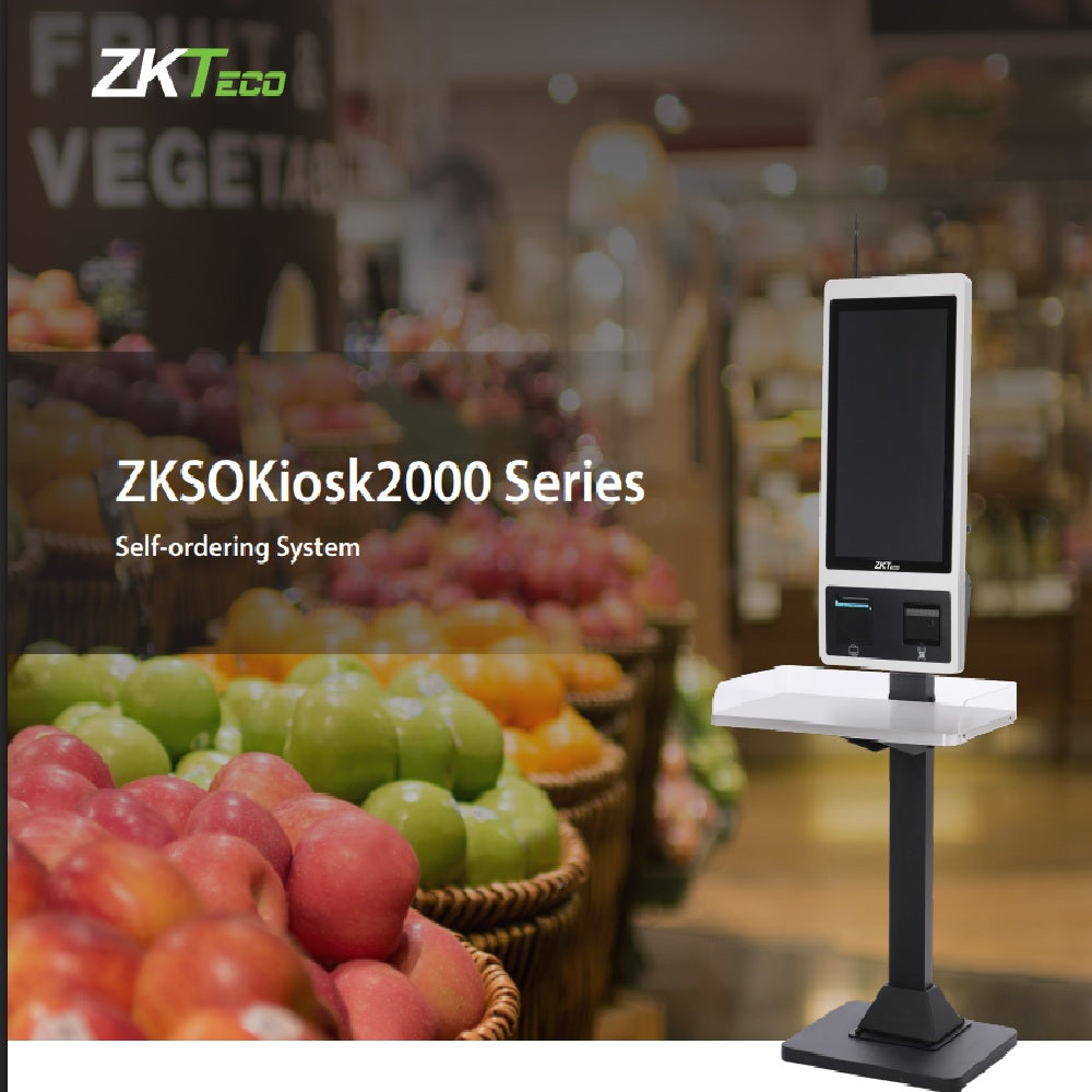 ZKTECO SC01-TK-W2000 Kiosko Terminal de Autoatención 32" IP WIFI BT Android 11
