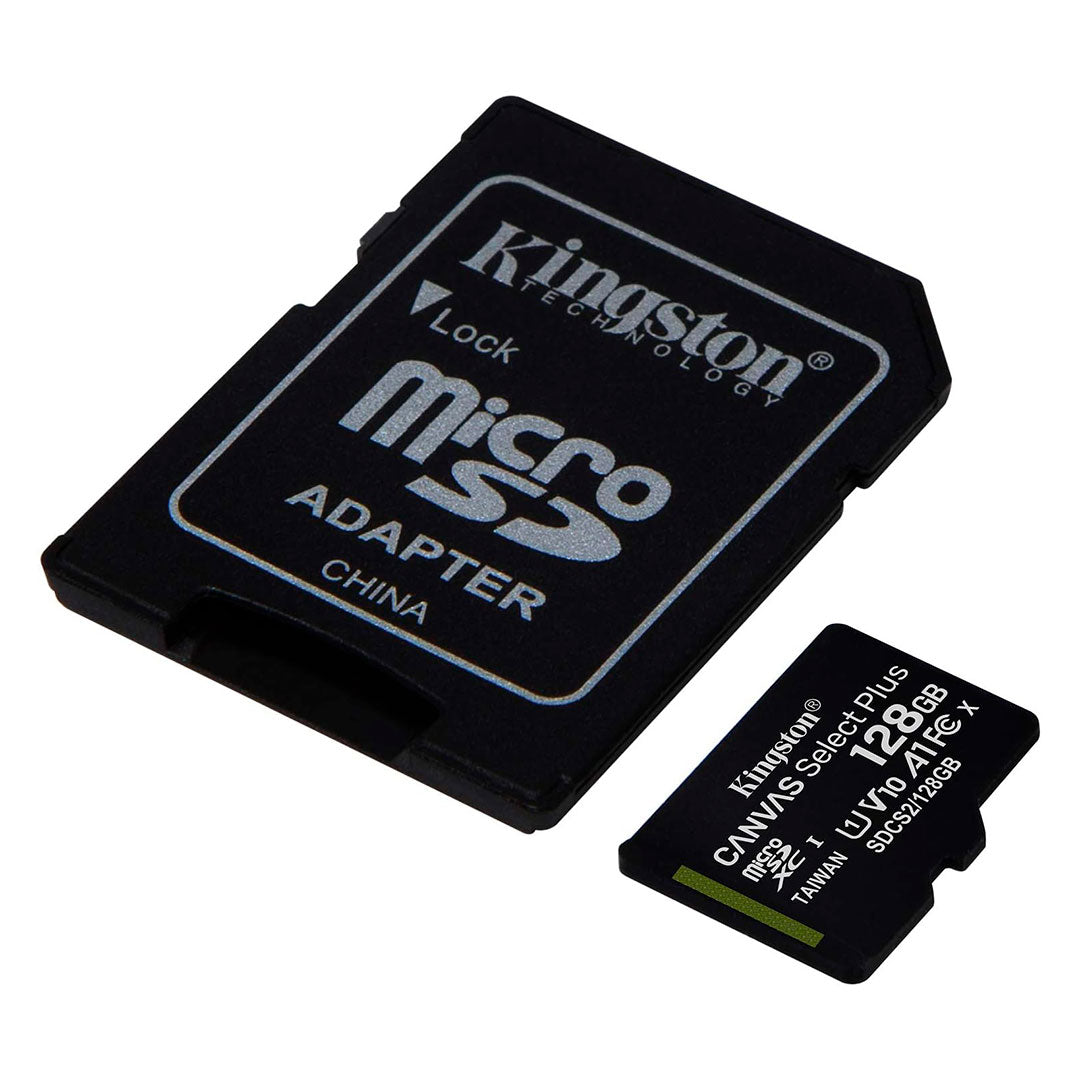 KINGSTON SDCS2/128GB Memoria microSD 128GB Canvas Select C10 con adaptador SD