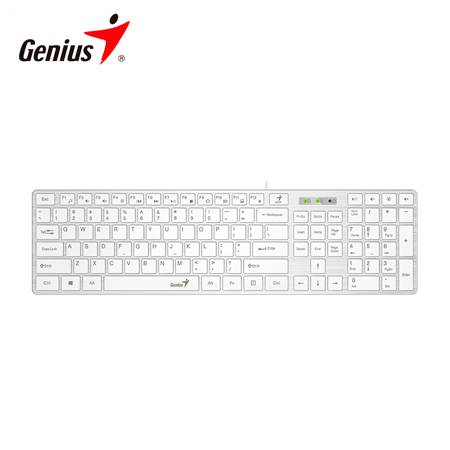 GENIUS SLIMSTAR 126 Teclado USB multimedia SP blanco 31310017409