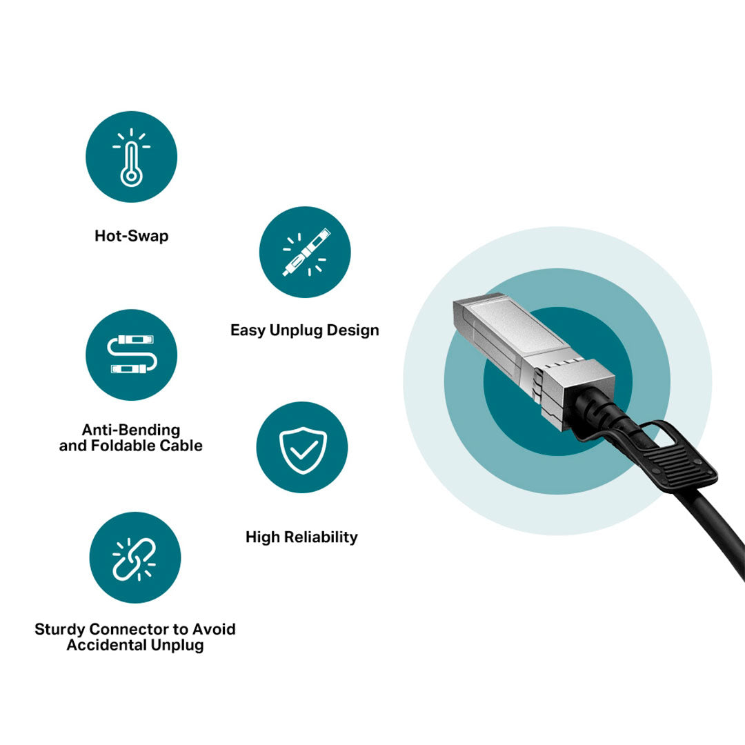 TP-LINK SM5220-3M Cable Conexión Directa Omada SFP 10G 3mts