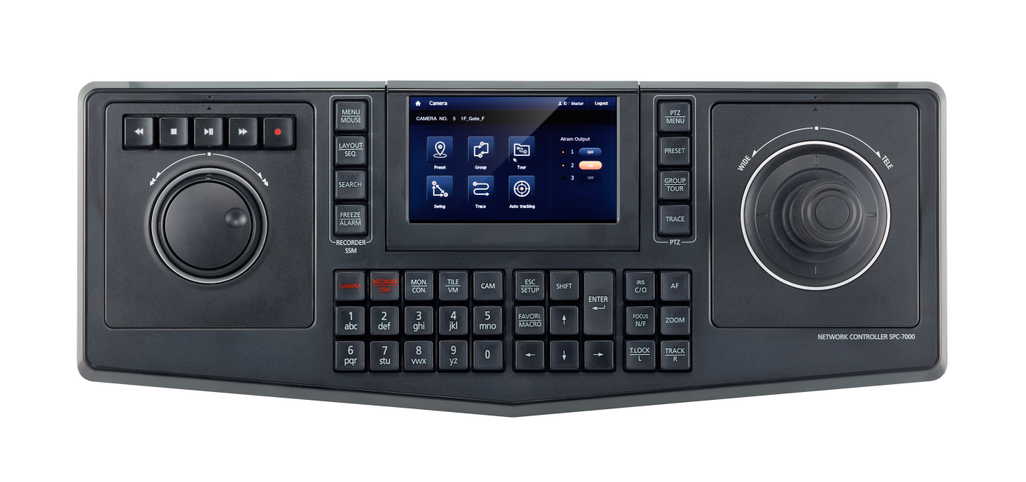 HANWHA VISION SPC-7000 Controlador de Joystick 3D para PTZ