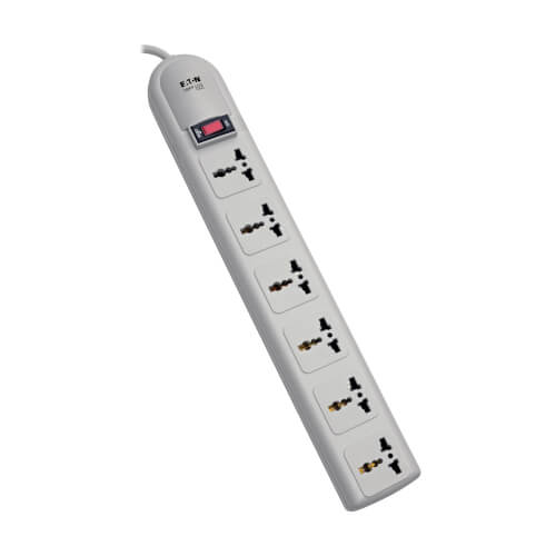 TRIPP LITE SUPER6OMNID Protector contra sobretensiones 6 tomacorrientes universales de 230V