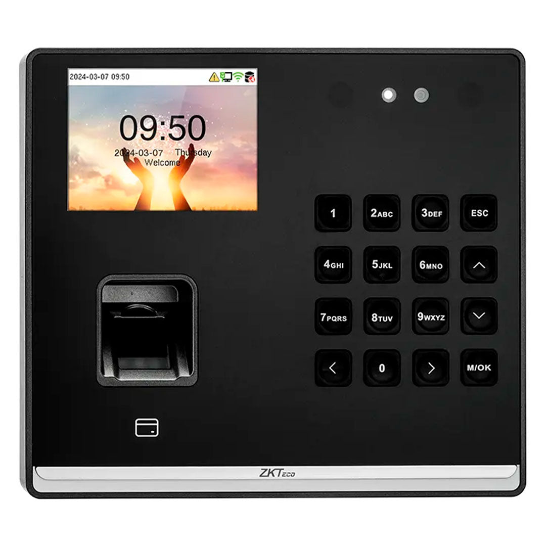 ZKTECO SENSEFACE M2F-LR Control Biometrico de Acceso y Asistencia Huella Rostro Tarjeta y Contraseña, Batería