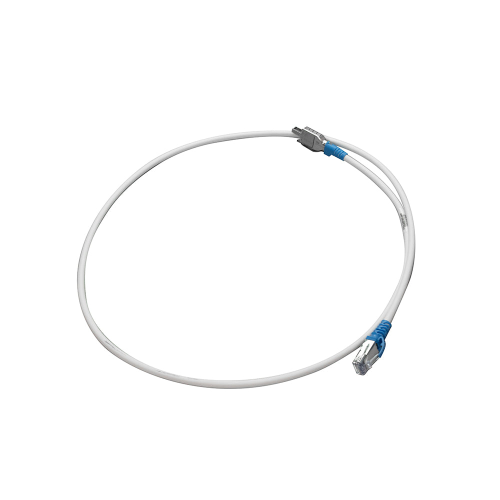 SIEMON T2E2-01M-B06L Patch Cord, TERA 2 Pares, RJ-45, Cat5e LSZH, 1mt Blanco Capucha Azul