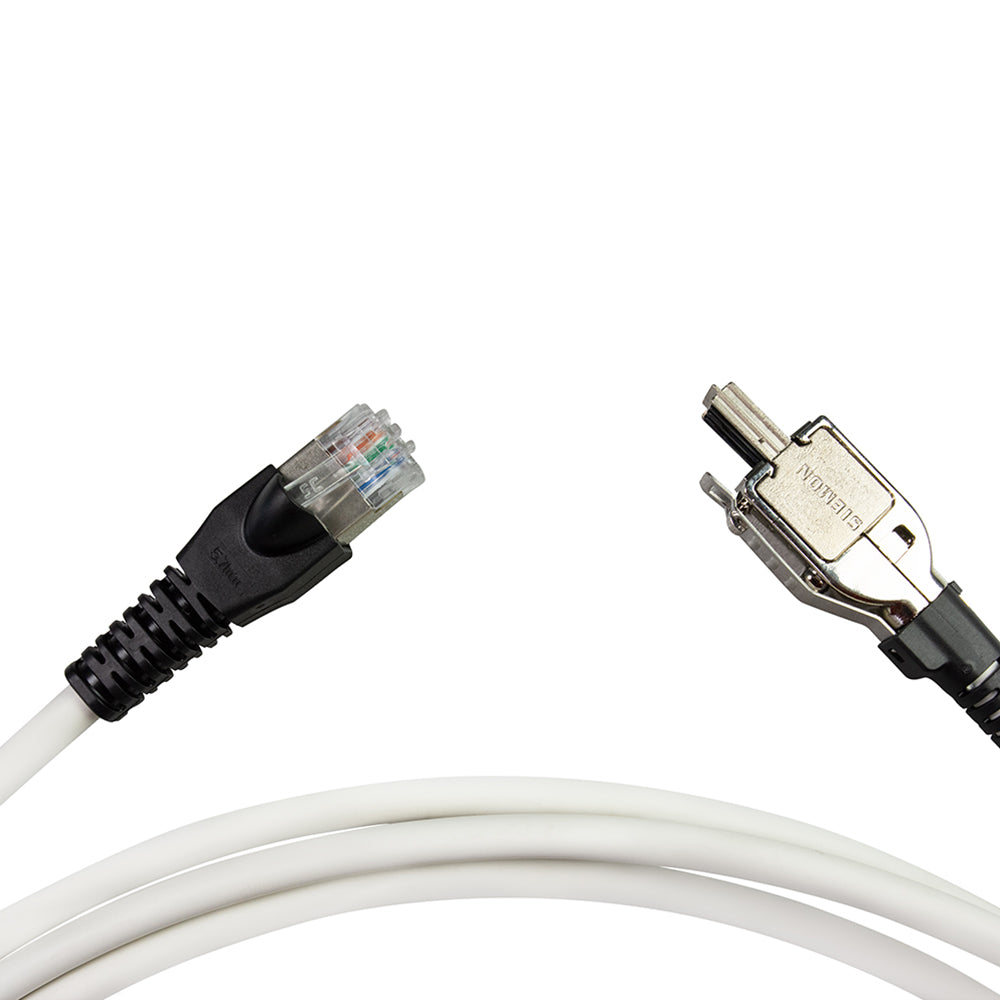SIEMON T2E2-03M-B01L Patch Cord TERA 2, Pares RJ-45, Cat5e LSZH 3mts, Blanco Capucha Negra
