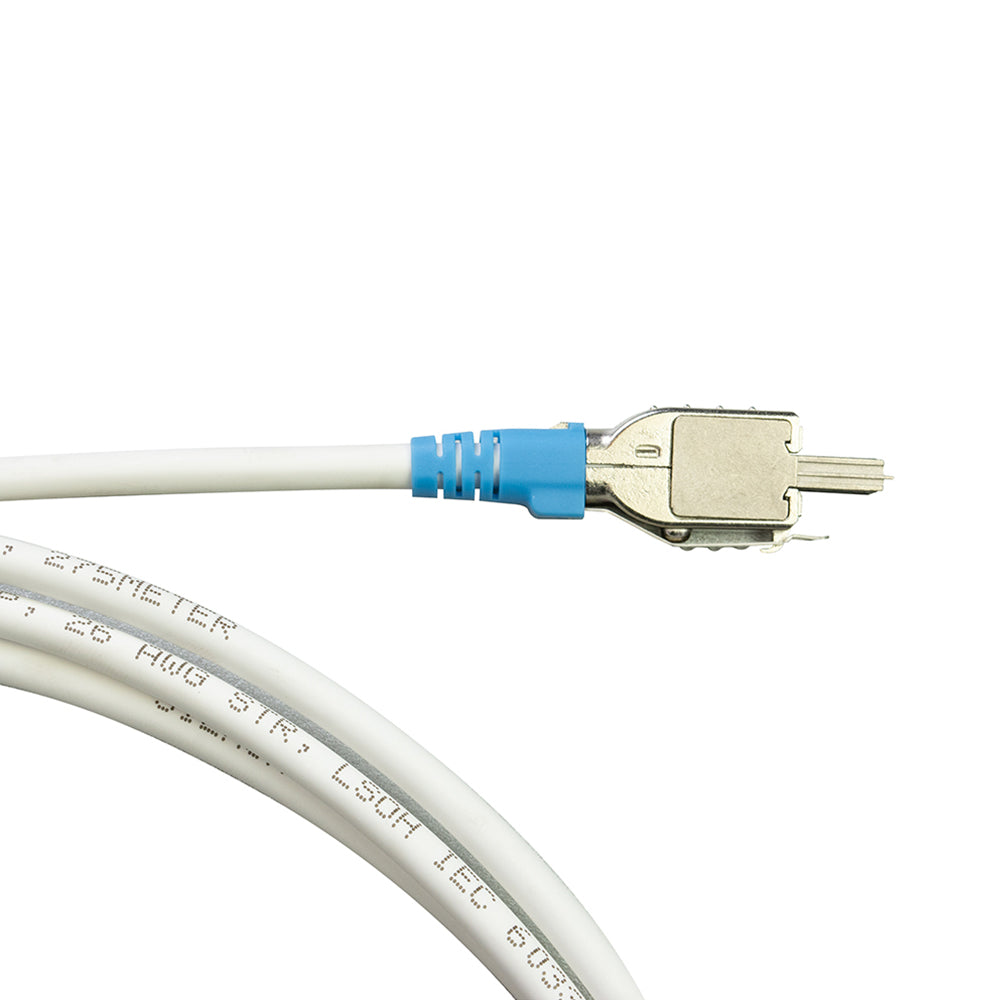 SIEMON T2E2-03M-B06L Patch Cord, TERA 2 Pares RJ-45, Cat5e LSZH, 3mts Blanco Capucha Azul.