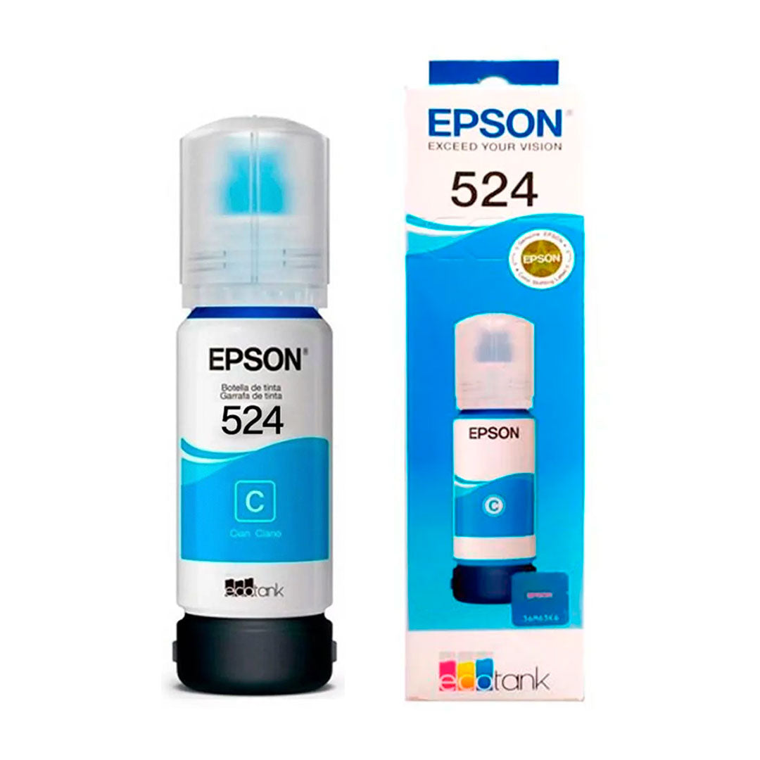EPSON T524220-AL Botella de Tinta 524 Cian 127ml