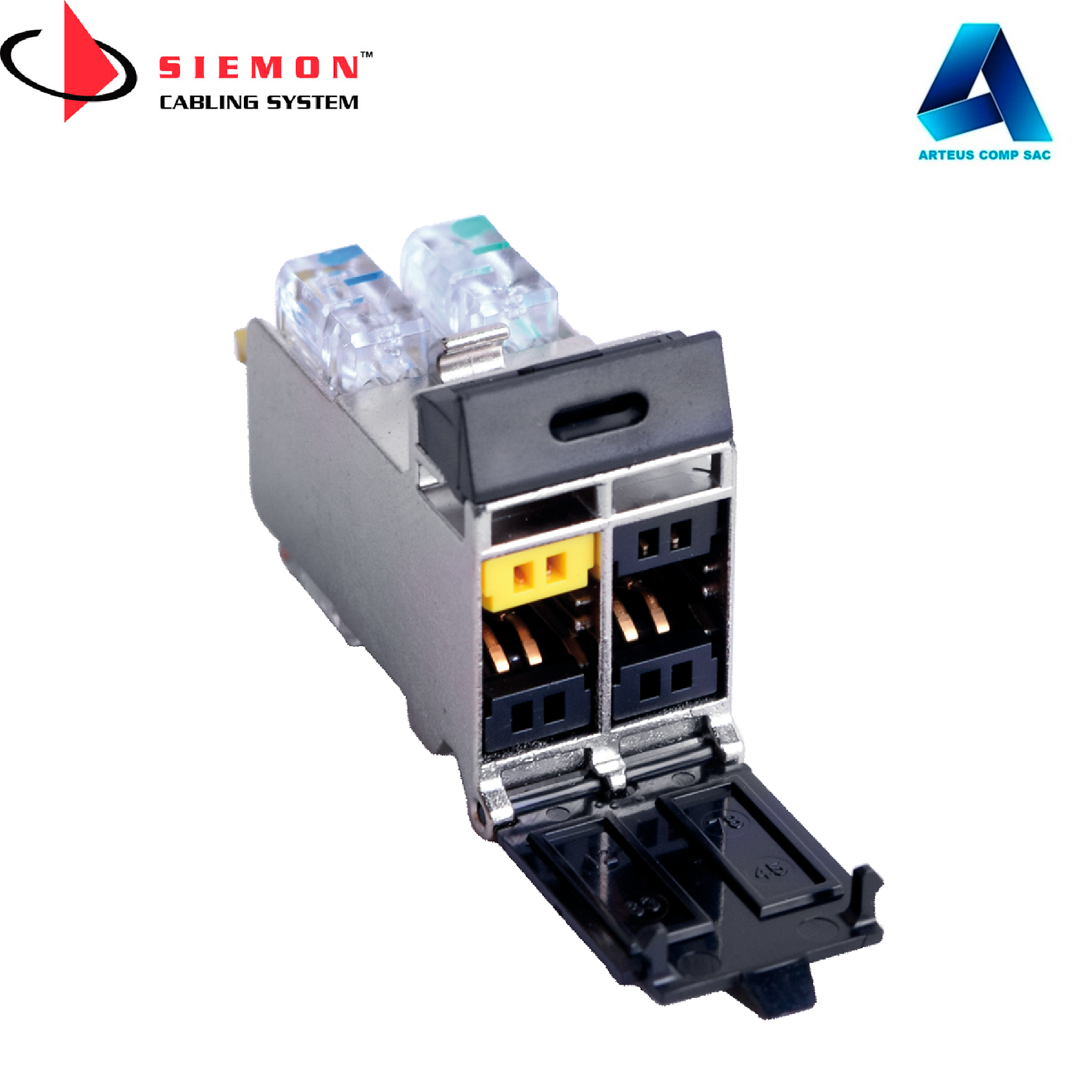 SIEMON T7F-01-1, Jack cat7a blindado, con Puerta Protectora.