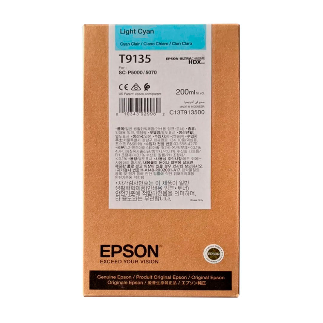 EPSON T913500 Tinta Cyan Claro para Impresora SureColor P5000 Standard