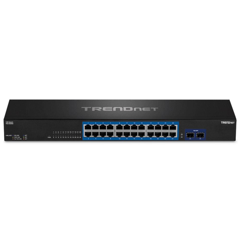 TRENDNET TEG-30262 - Conmutador Gigabit de 24 puertos con 2 ranuras 10G SFP