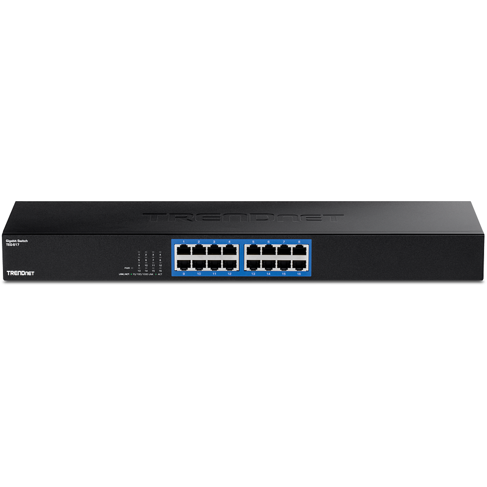 TRENDNET TEG-S17 Switch Gigabit de 16 puertos montaje en bastidor