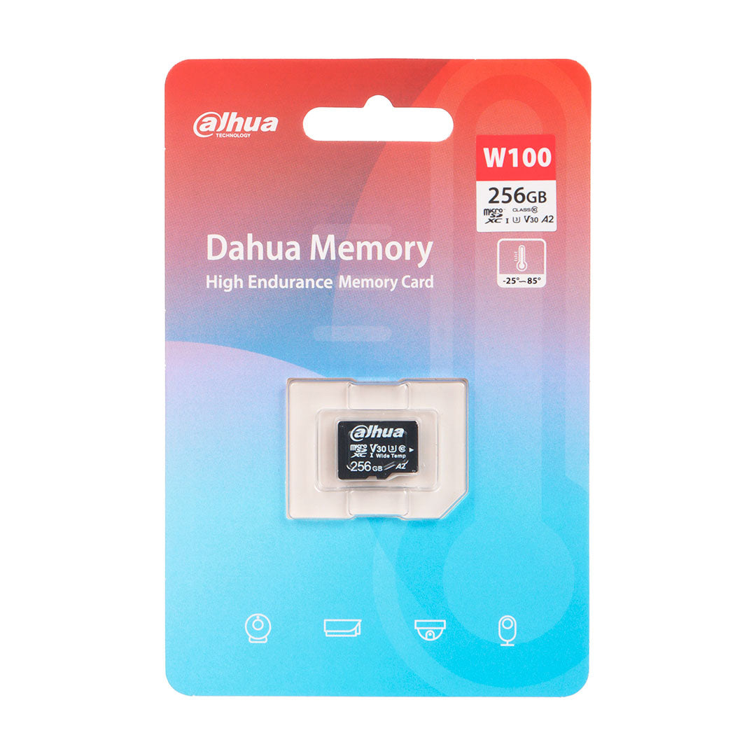 DAHUA TF-W100-256GB Tarjeta de Memoria 256GB de amplio Rango de Temperaturas W100