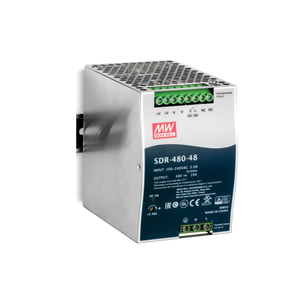 TRENDNET TI-S48048 - Fuente de alimentación industrial de riel DIN de salida de 48 V 480 W
