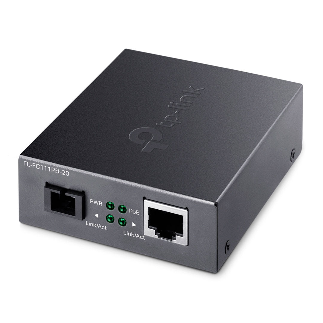 TP-LINK TL-FC111PB-20 Convertidor de Medios WDM 10/100Mbps PoE de 1 Puerto