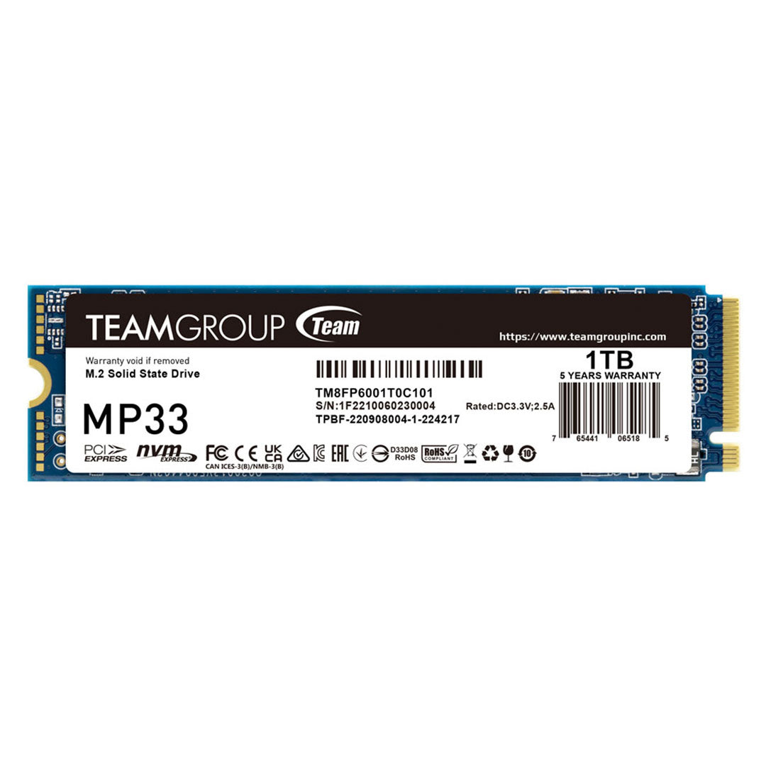 TEAMGROUP TG MP33 SSD Disco Sólido 1TB NVMe M.2 PCIe