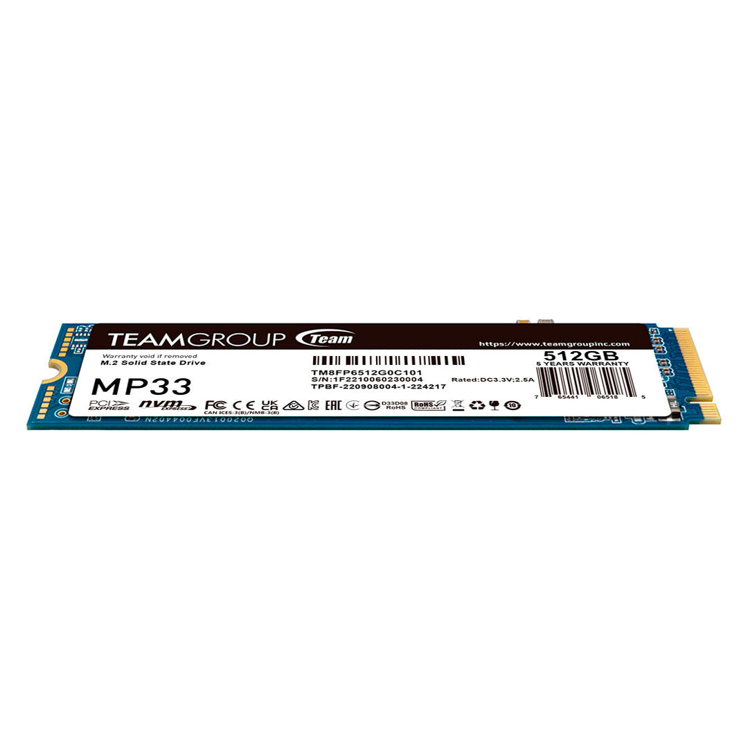 TEAMGROUP TG MP33 SSD Disco Sólido 512GB NVMe M.2