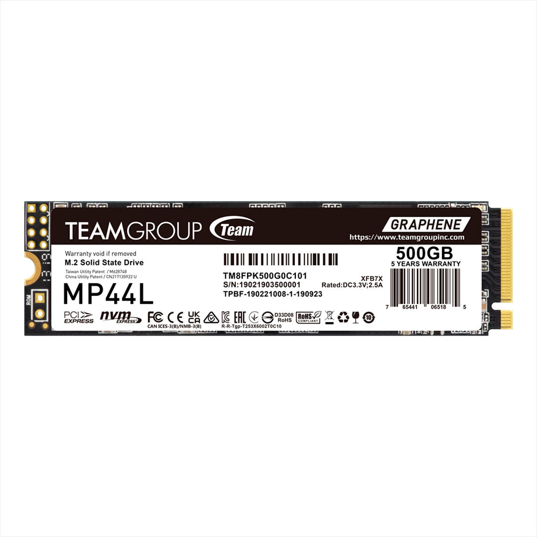 TEAMGROUP MP44L Unidad de Estado Sólido SSD 500GB M.2 NVMe