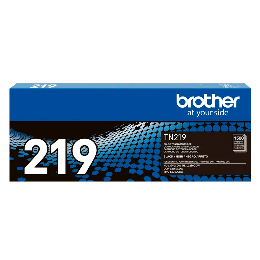 BROTHER TN219BK Tóner Brother Negro para L3560, L3760, L3280. Rendimiento 1500 páginas
