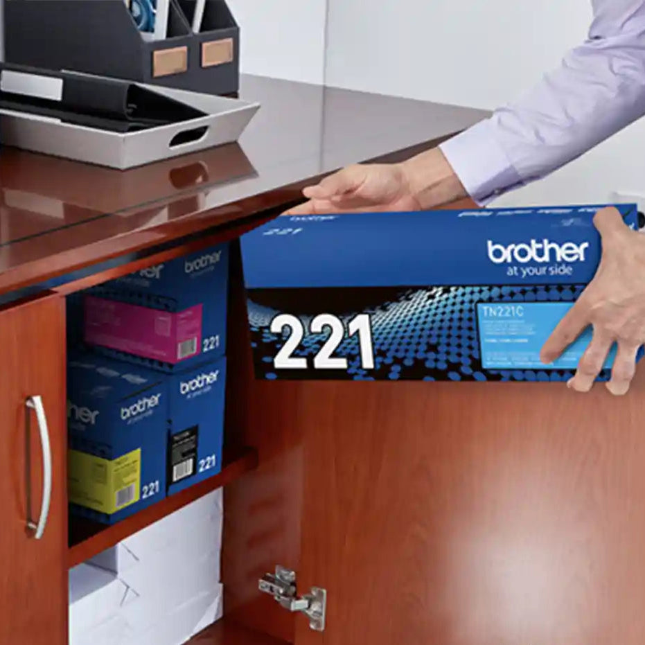 BROTHER TN221C Toner Color Cyan con Rendimiento de 1400 Paginas