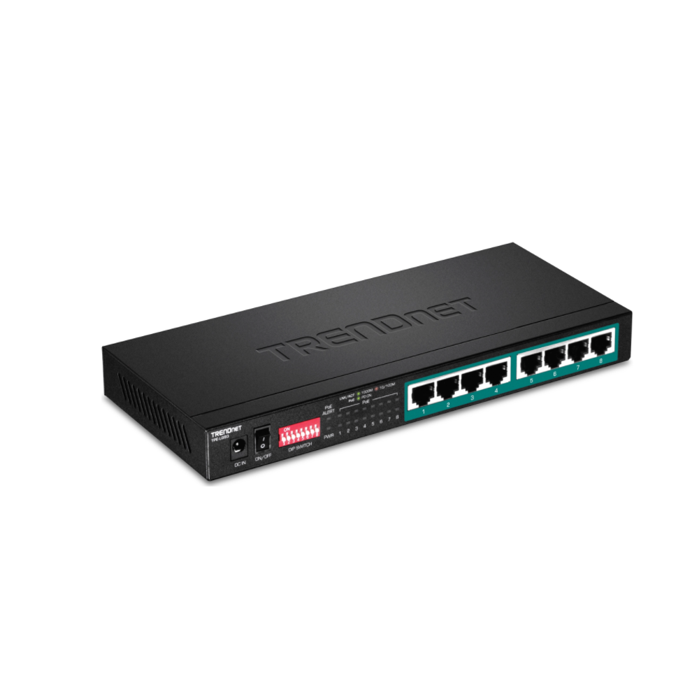 TRENDNET TPE-LG80 - Conmutador PoE de largo alcance Gigabit de 5 puertos