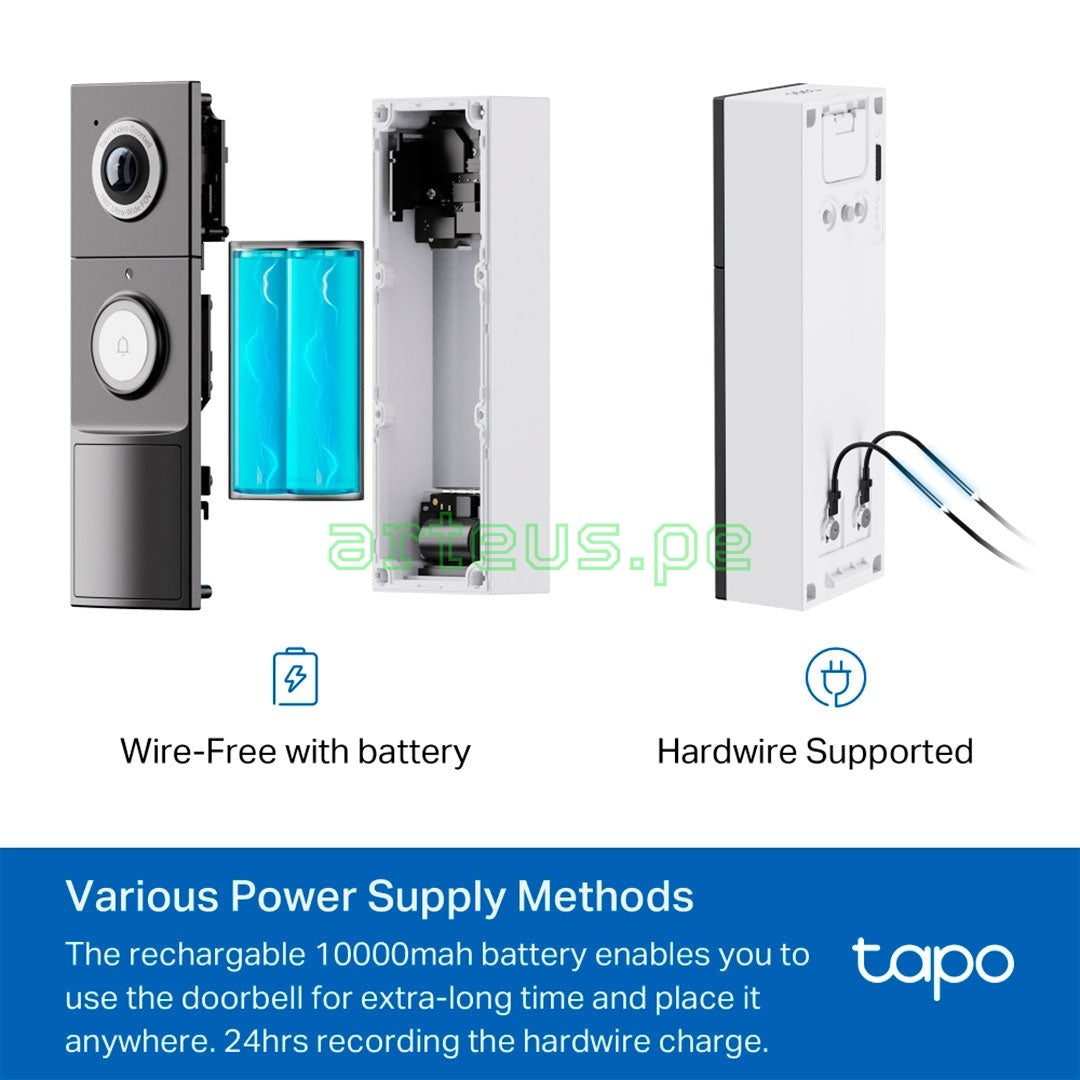 TP-LINK TAPO D225 Timbre, con Cámara de video, 4MP 180° PT