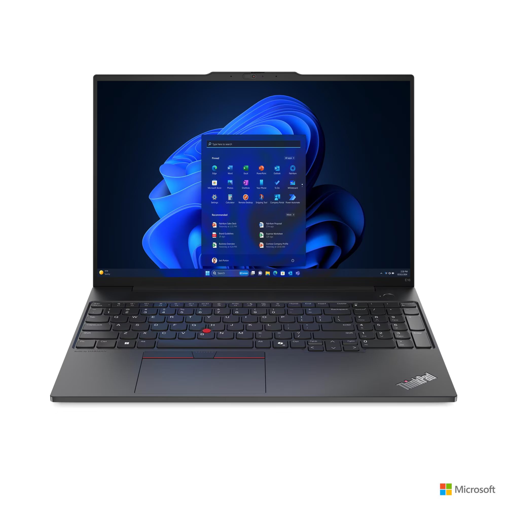 LENOVO ThinkPad E16 Gen 2 Laptop 16" WUXGA IPS Intel Core Ultra 7 155H 4.8GHz 16GB DDR5 512GB SSD Windows 11 Pro 21MB0011LM