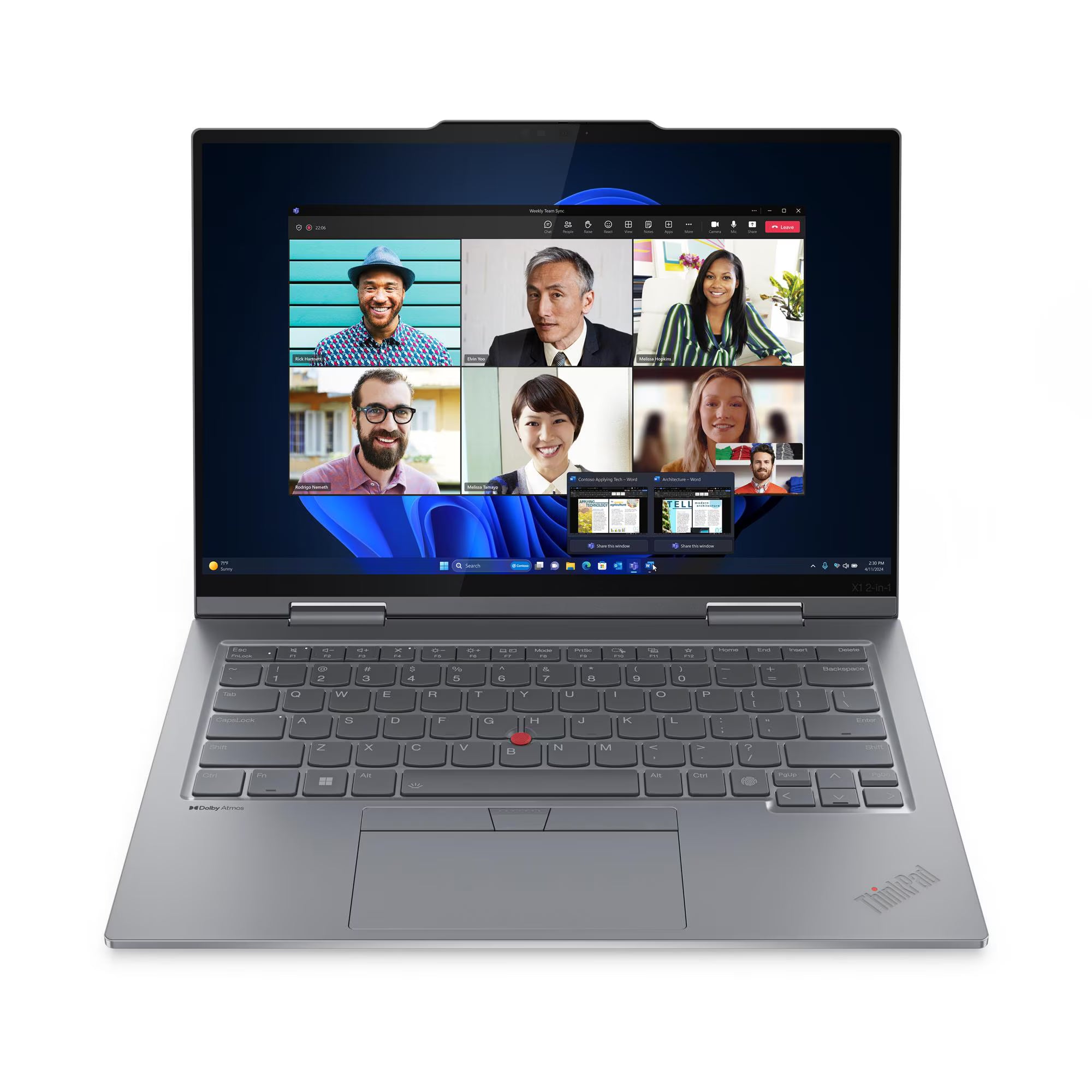 LENOVO ThinkPad X1 2-in-1 Gen 9 Laptop 14" WUXGA IPS Intel Core Ultra 7 155U 4.8GHz 16GB DDR5 1TB SSD Windows 11 Pro 21KF000XLM