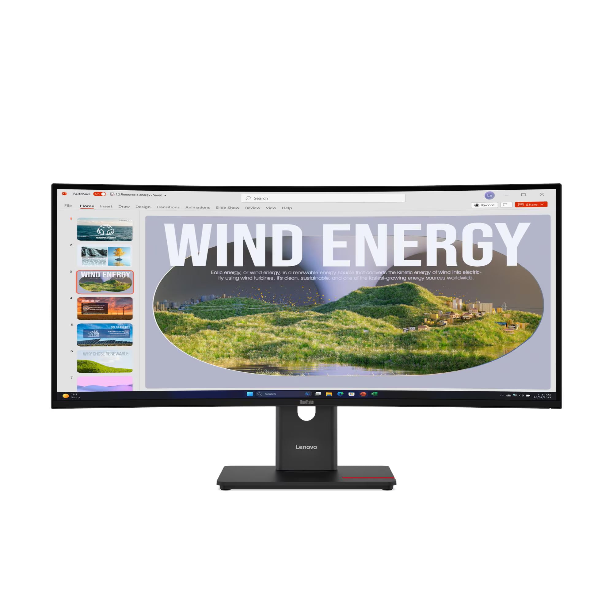 LENOVO 64AEGAR1LA ThinkVision T34WD-40 Monitor 34" WQHD VA WLED