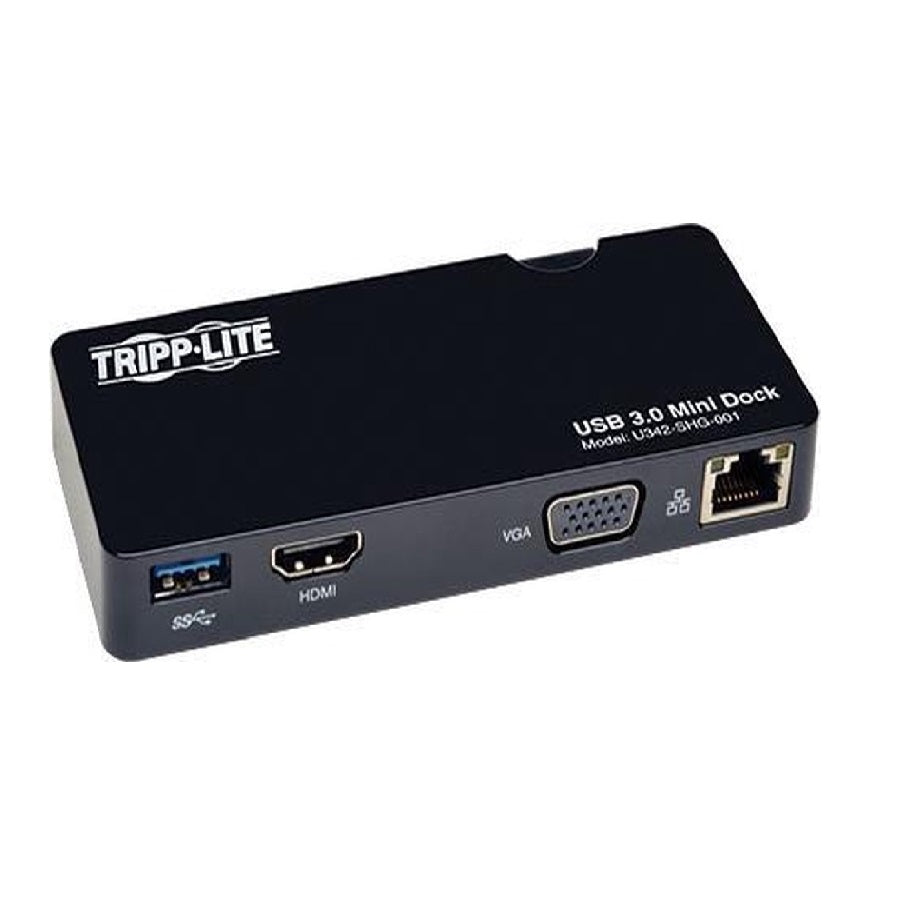 TRIPP LITE U342-SHG-001 Mini Docking VGA Serie Estación de conexión USB 3.x(5 Gbps) con HDMI Vídeo VGA GbE
