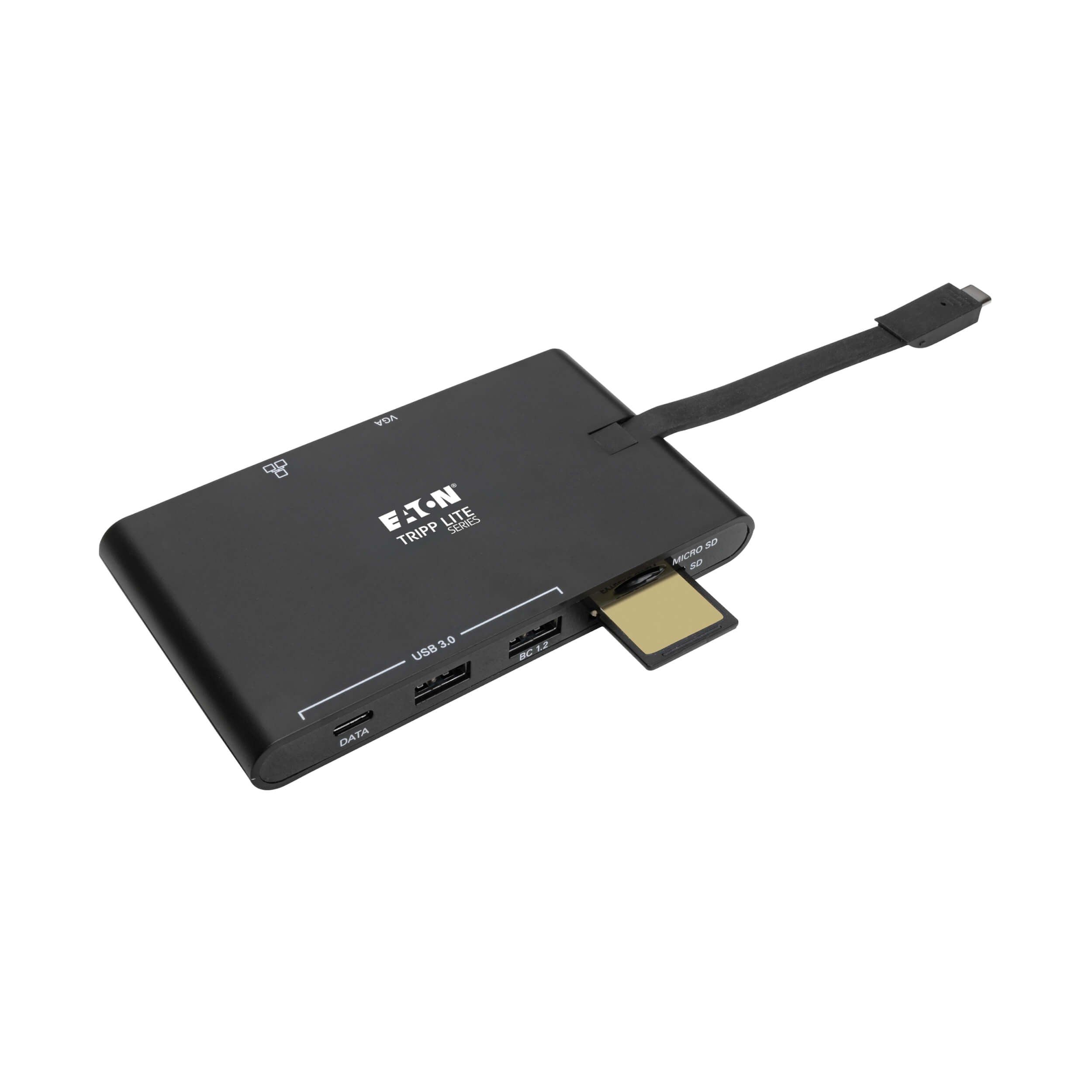 TRIPP LITE U442-DOCK3-B Estación de carga USB-C 4K HDMI VGA USB 3.x (5Gbps) Hub USB-A RJ-45 Negro