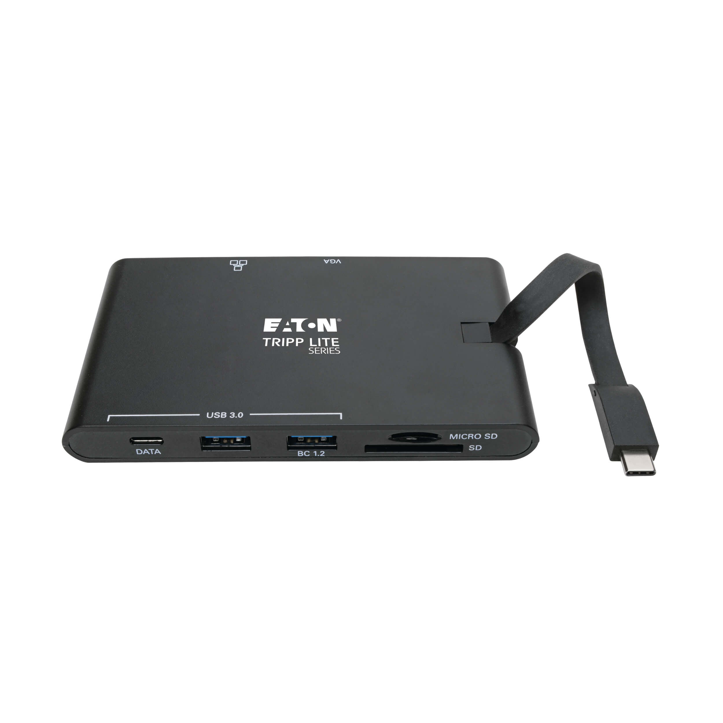 TRIPP LITE U442-DOCK3-B Estación de carga USB-C 4K HDMI VGA USB 3.x (5Gbps) Hub USB-A RJ-45 Negro