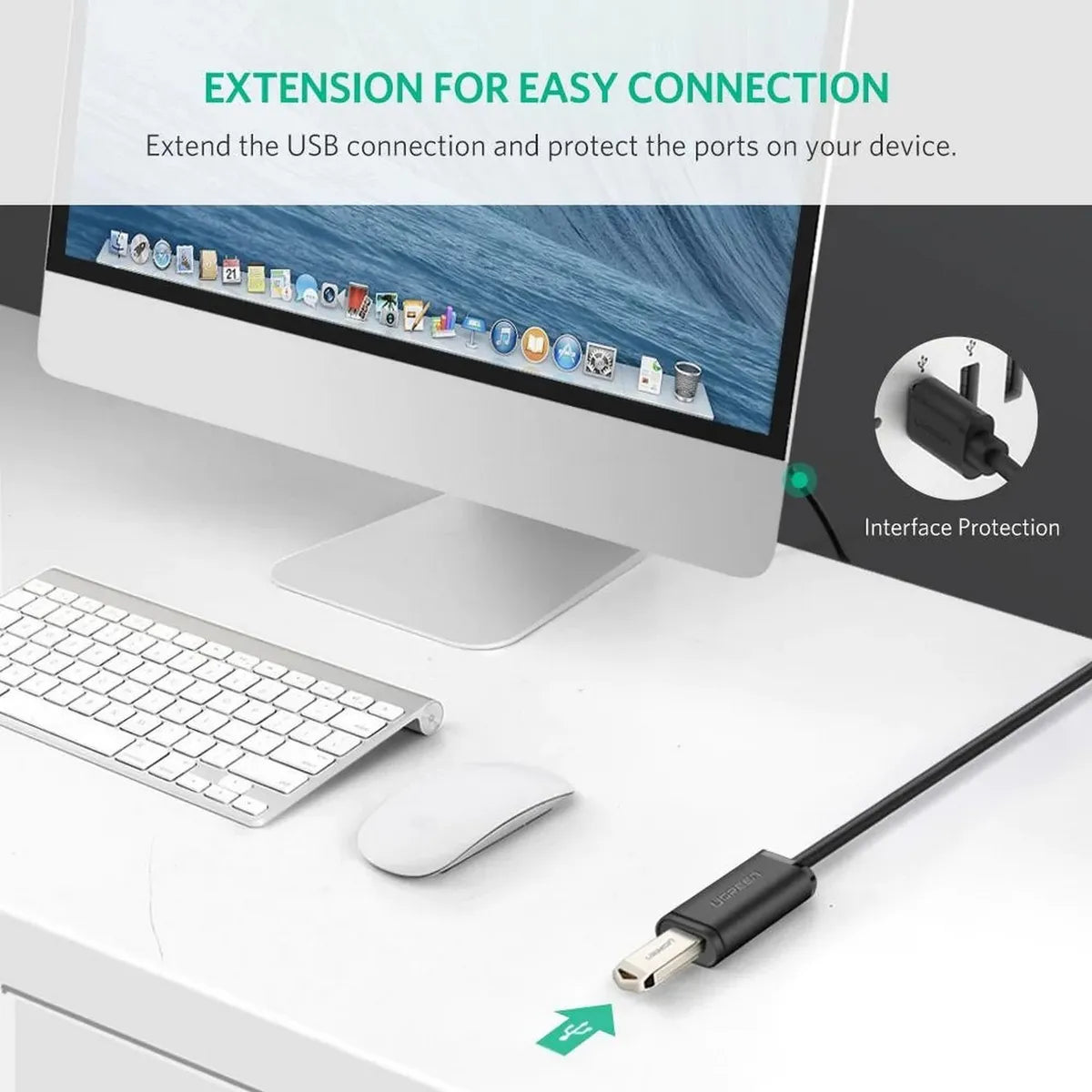 UGREEN US121 10319 Cable de extensión 5 metros USB-A macho-hembra