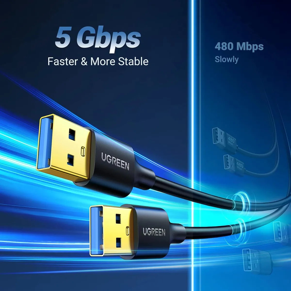 UGREEN US128 10371 Cable USB-A a USB-A 2m