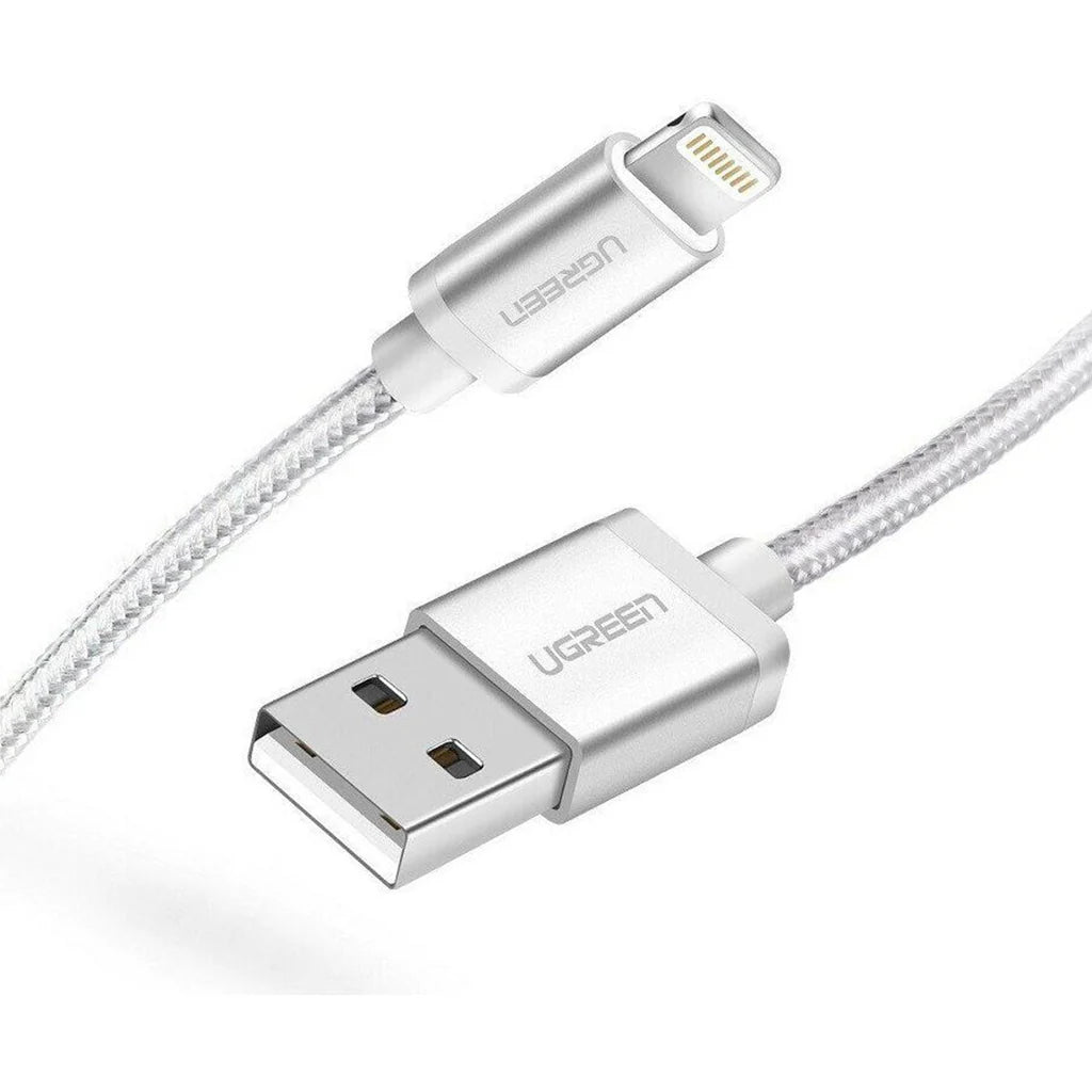 UGREEN US199 60161 Cable de Datos de Carga USB-A a Lightning Plateado