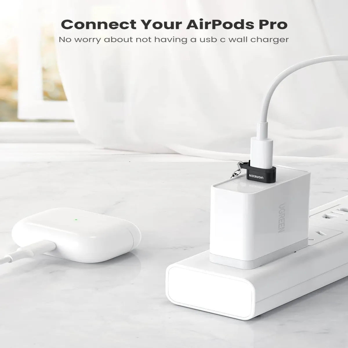 UGREEN US280 50568 Adaptador USB-C a USB-A Ultra Pequeño con Lanyard