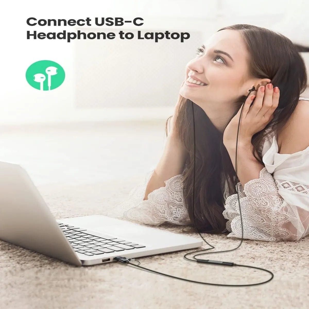 UGREEN US280 50568 Adaptador USB-C a USB-A Ultra Pequeño con Lanyard