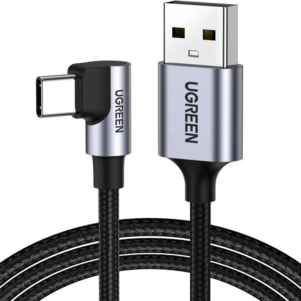 UGREEN US284 50941 Cable USB-C Ángulo 90° 18W Carga Rápida 3A 1m