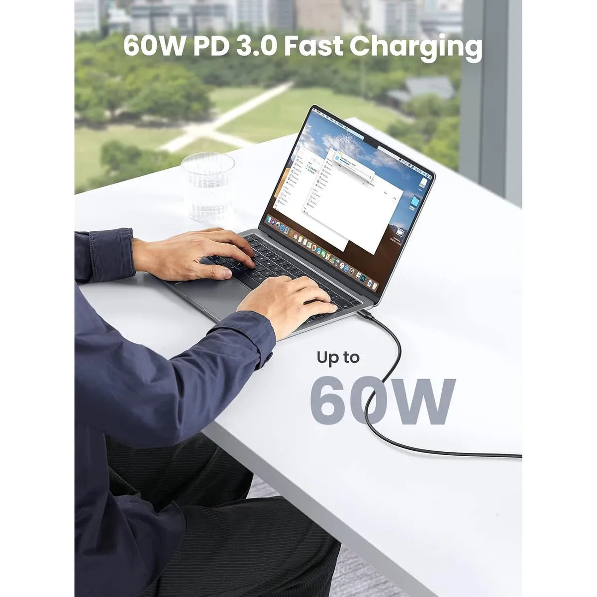 UGREEN US286 50998 Cable USB-C a USB-C 60W 1.5m