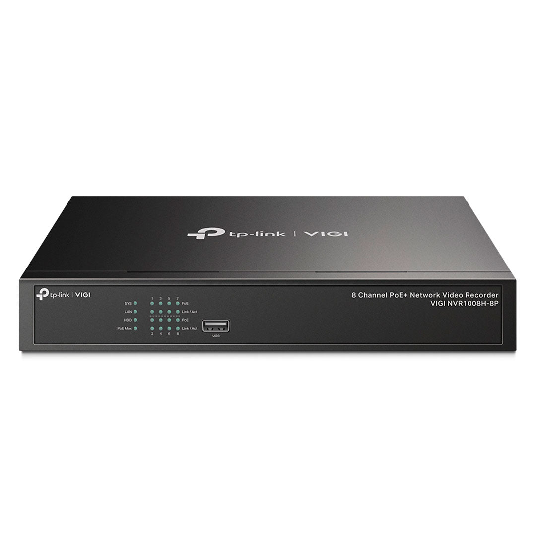TP-LINK VIGI NVR1008H-8P Grabador de Vídeo NVR 8 Canales 8MP PoE+ 53W