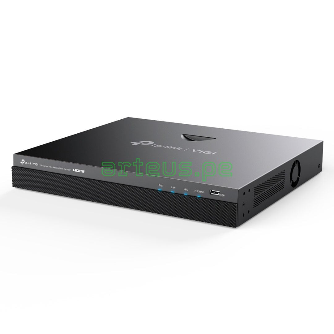 TP-LINK VIGI NVR2016H-16MP-4TB Grabador de Vídeo NVR 16 Canales PoE+ 4K HDD 4TB